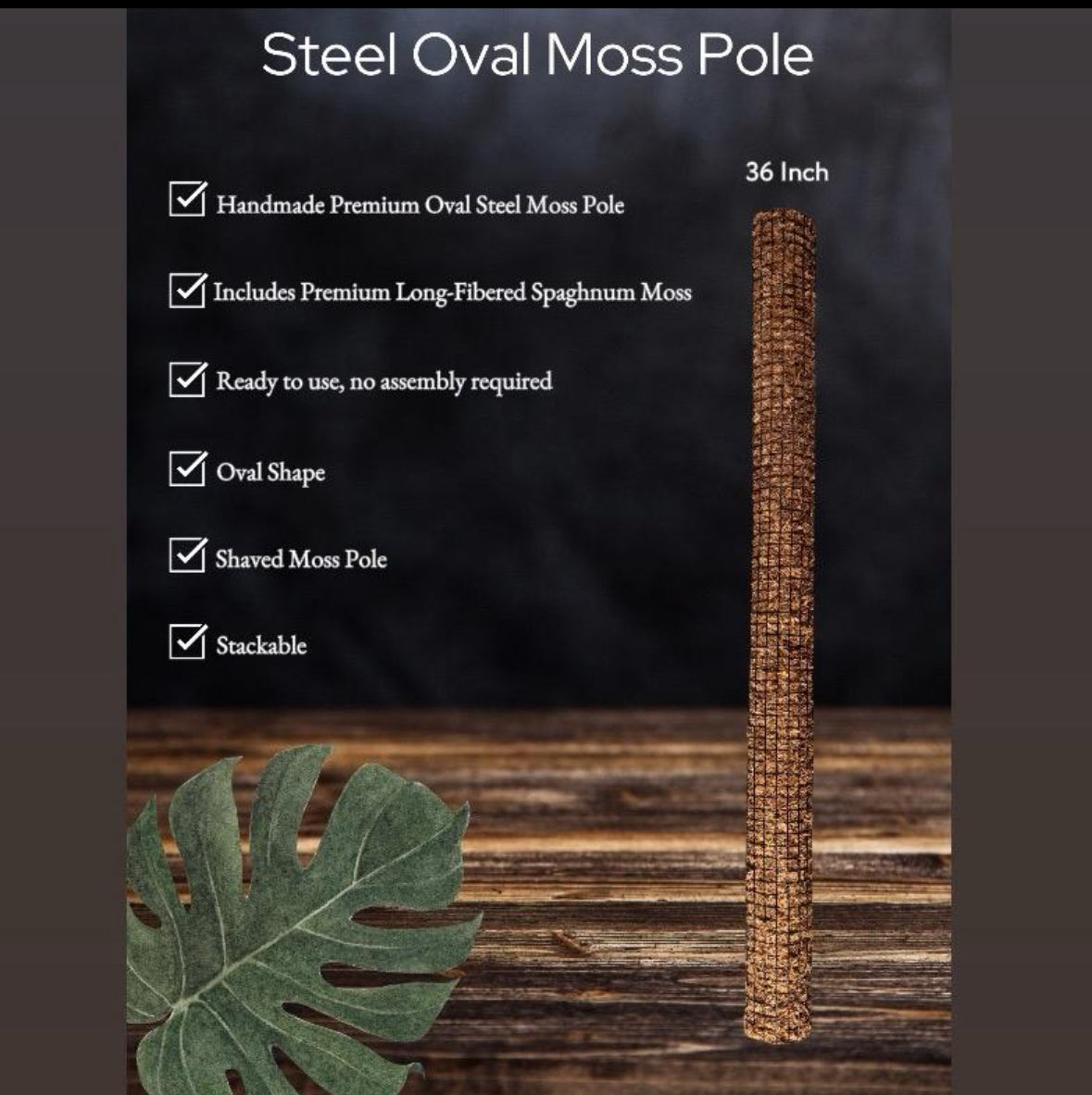 STEEL OVAL MOSS POLE